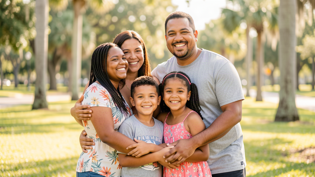 Family enjoying time together outdoors